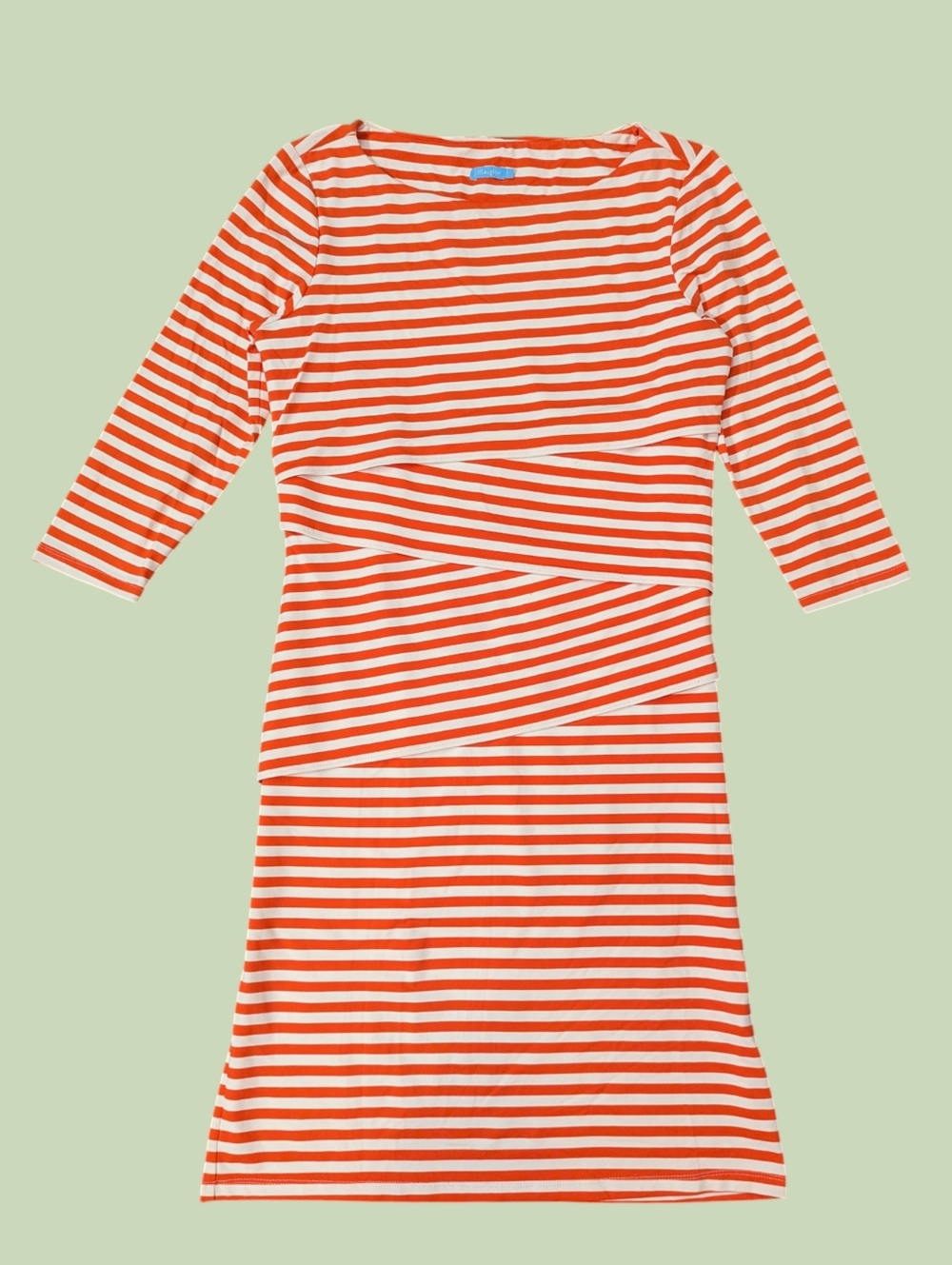 J. McLaughlin Women's Size Small Nicola Dress Orange Stripes Catalina Cloth Tier